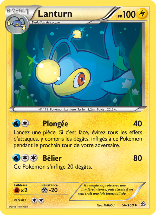 Lanturn 58 — Primal Clash (French Pokémon TCG card)