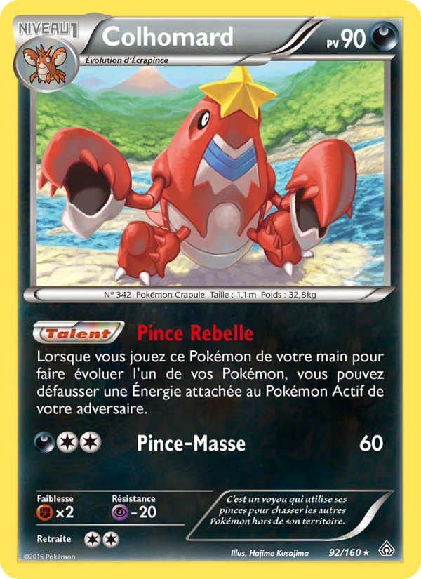Colhomard 92 — Primal Clash (French Pokémon TCG card)