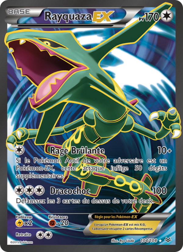 Rayquaza EX 104 — Roaring Skies (French Pokémon TCG card)