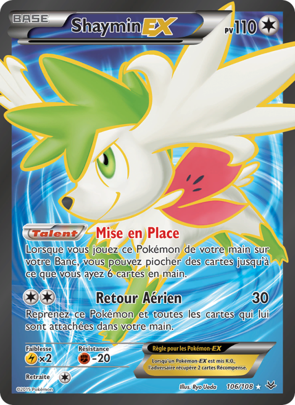 Shaymin EX 106 — Roaring Skies (French Pokémon TCG card)