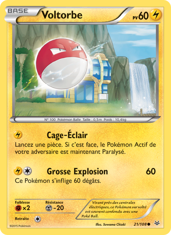 Voltorbe 21 — Roaring Skies (French Pokémon TCG card)