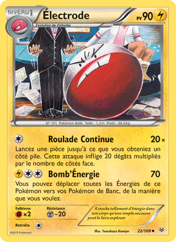 Électrode 22 — Roaring Skies (French Pokémon TCG card)