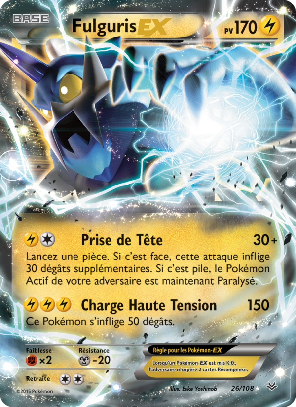 Fulguris EX 26 — Roaring Skies (French Pokémon TCG card)