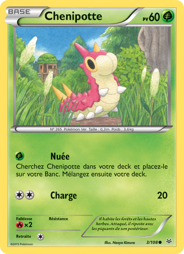 Chenipotte 3 — Roaring Skies (French Pokémon TCG card)