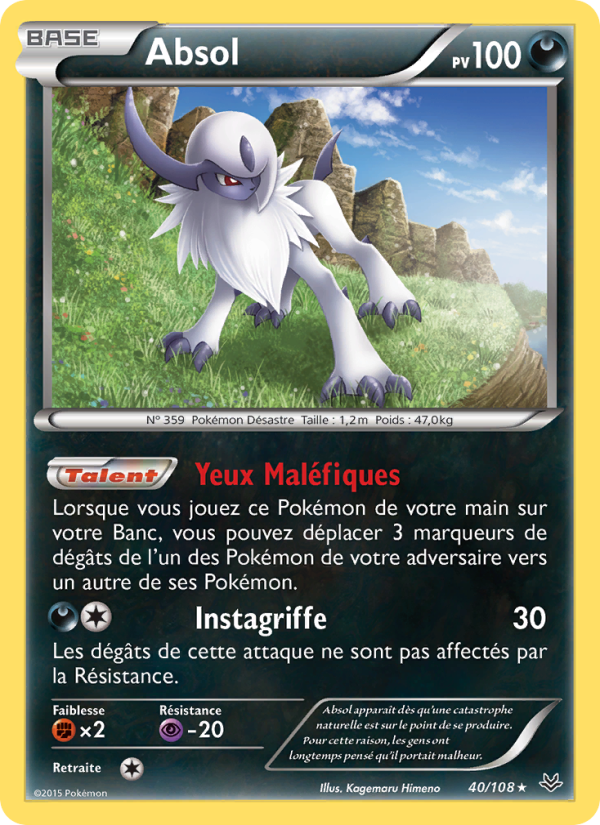 Absol 40 — Roaring Skies (French Pokémon TCG card)