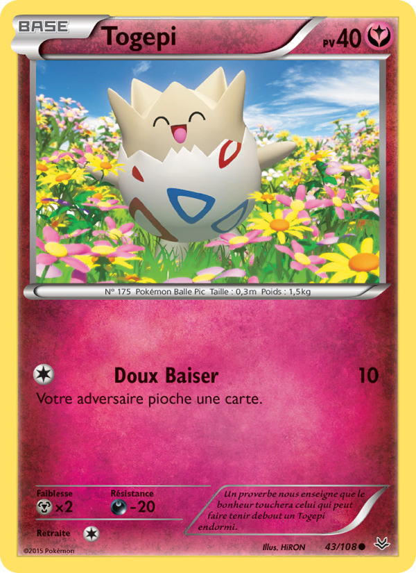 Togepi 43 — Roaring Skies (French Pokémon TCG card)