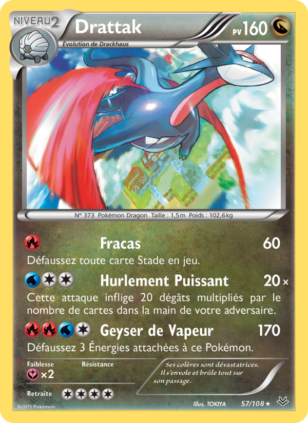 Drattak 57 — Roaring Skies (French Pokémon TCG card)