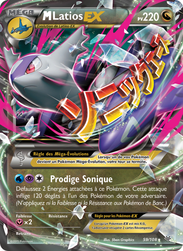 M-Latios EX 59 — Roaring Skies (French Pokémon TCG card)