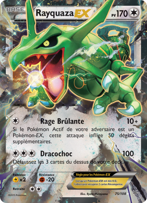 Rayquaza EX 75 — Roaring Skies (French Pokémon TCG card)
