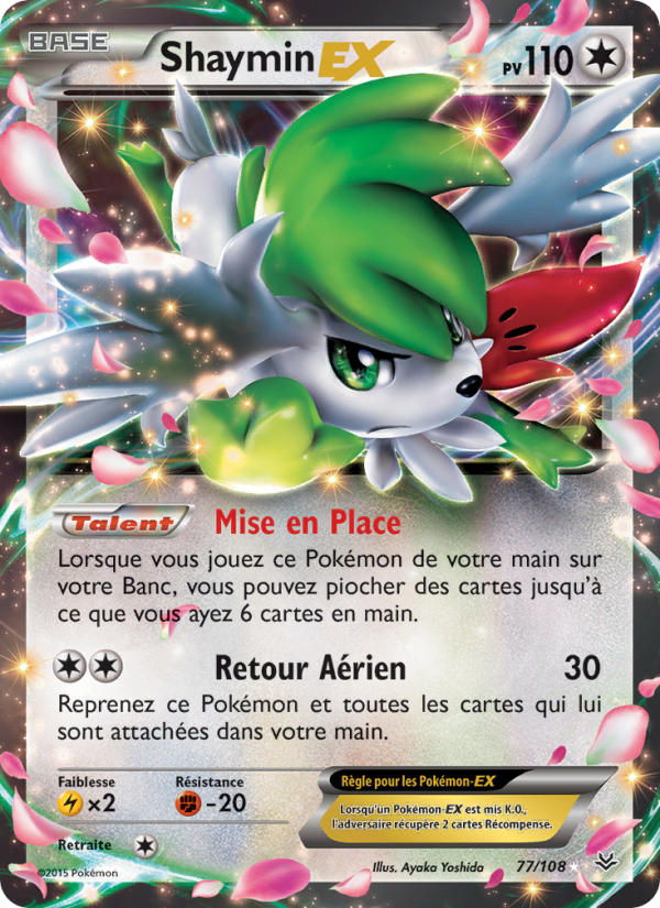 Shaymin EX 77 — Roaring Skies (French Pokémon TCG card)