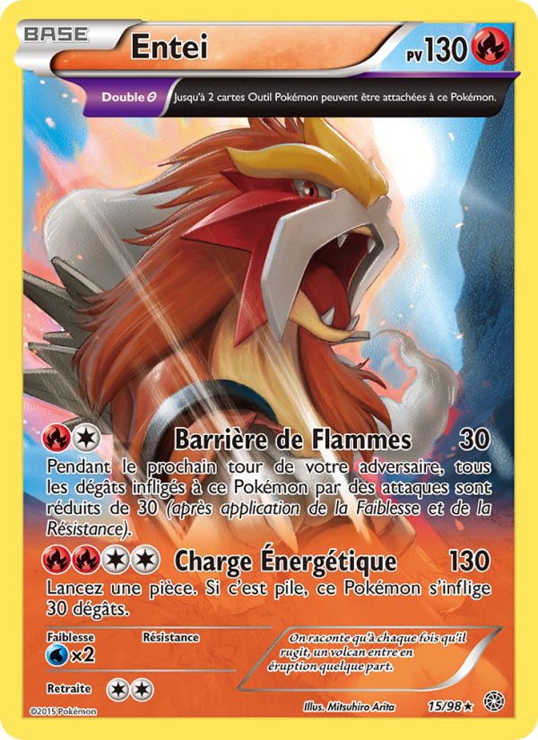 Entei 15 — Ancient Origins (French Pokémon TCG card)