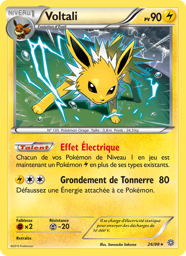 Voltali 26 — Ancient Origins (French Pokémon TCG card)