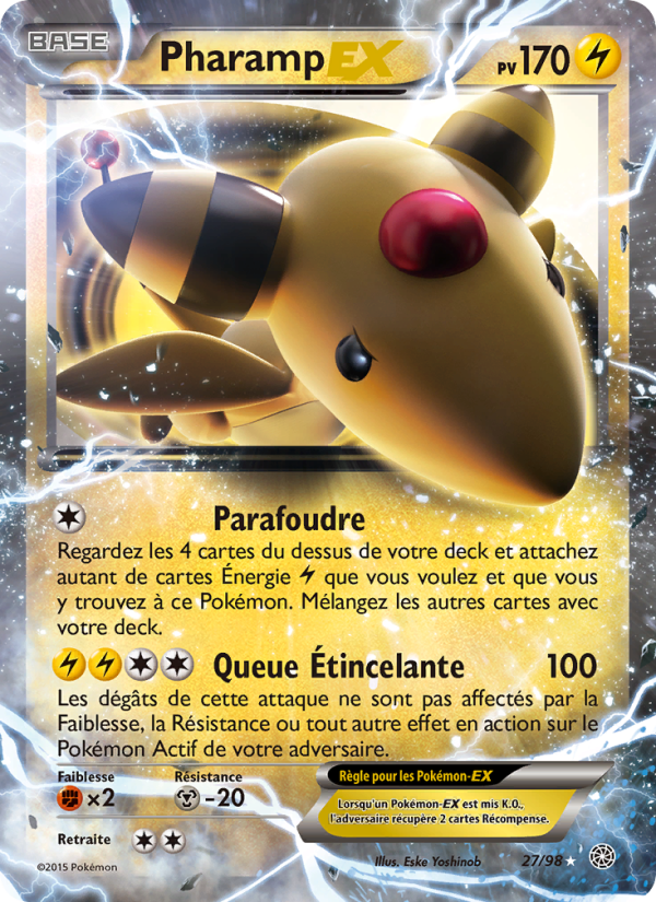 Pharamp EX 27 — Ancient Origins (French Pokémon TCG card)