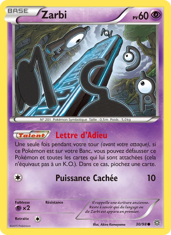 Zarbi 30 — Ancient Origins (French Pokémon TCG card)