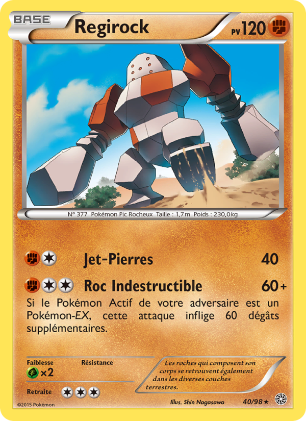 Regirock 40 — Ancient Origins (French Pokémon TCG card)