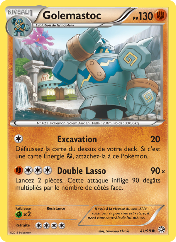 Golemastoc 41 — Ancient Origins (French Pokémon TCG card)