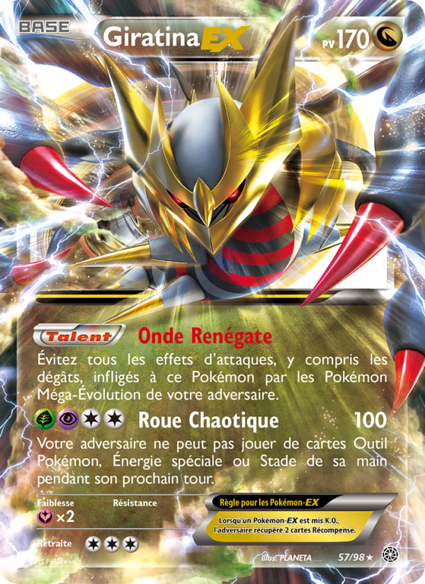 Giratina EX 57 — Ancient Origins (French Pokémon TCG card)