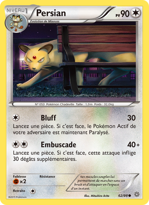 Persian 62 — Ancient Origins (French Pokémon TCG card)