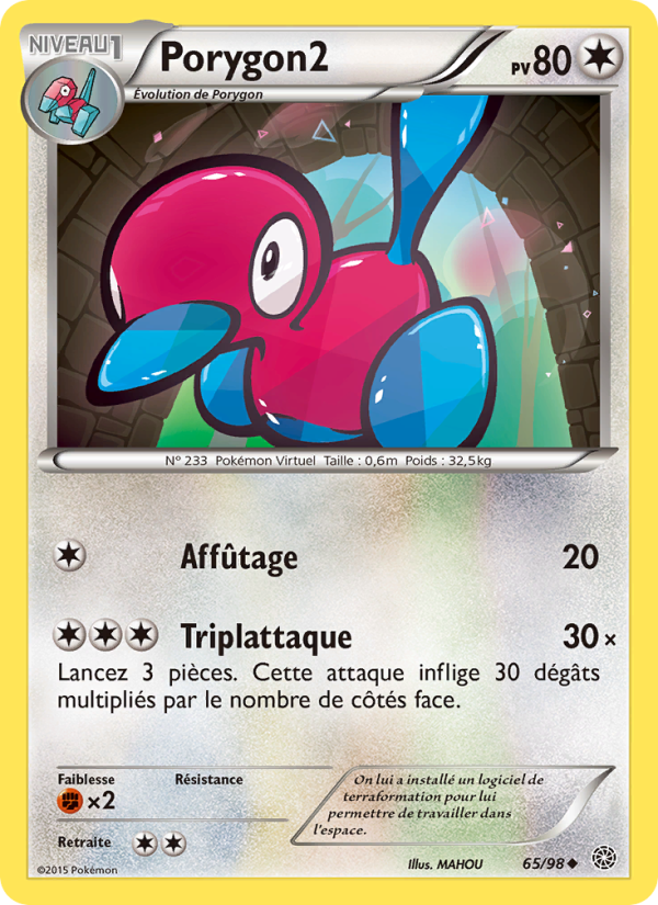 Porygon2 65 — Ancient Origins (French Pokémon TCG card)