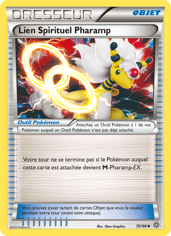 Lien Spirituel Pharamp 70 — Ancient Origins (French Pokémon TCG card)