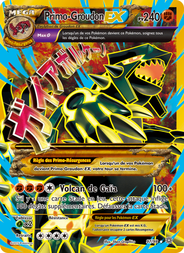 Primo-Groudon EX 97 — Ancient Origins (French Pokémon TCG card)