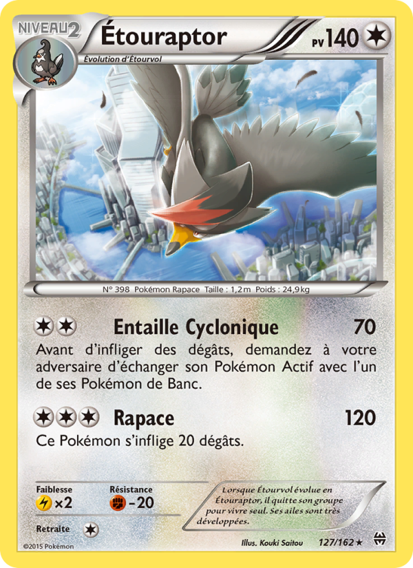 Étouraptor 127 — BREAKthrough (French Pokémon TCG card)