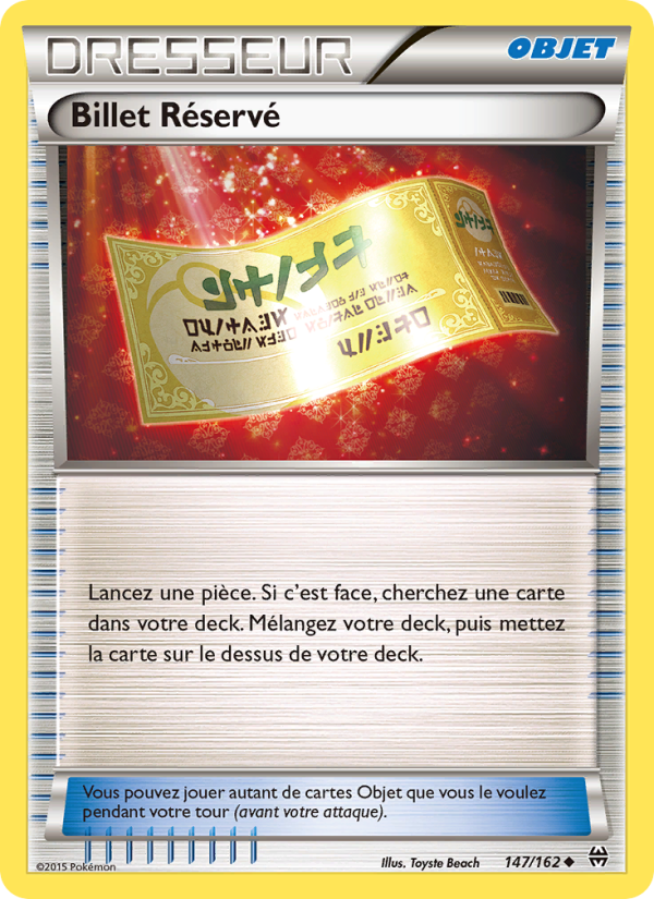 Billet Réservé 147 — BREAKthrough (French Pokémon TCG card)