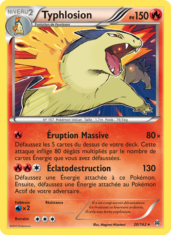 Typhlosion 20 — BREAKthrough (French Pokémon TCG card)