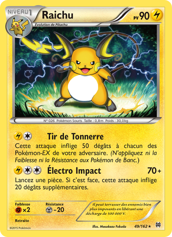 Raichu 49 — BREAKthrough (French Pokémon TCG card)