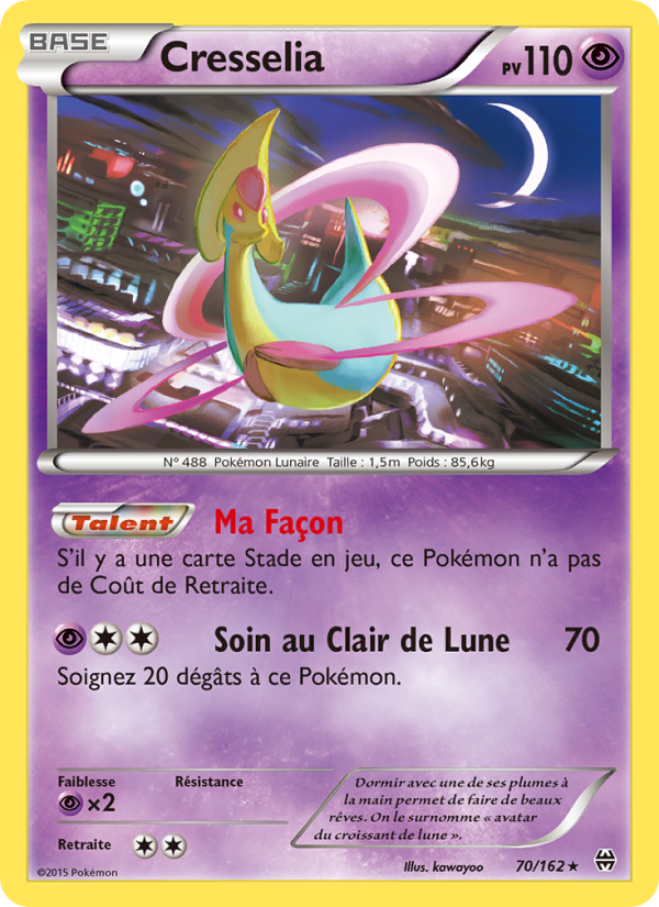 Cresselia 70 — BREAKthrough (French Pokémon TCG card)