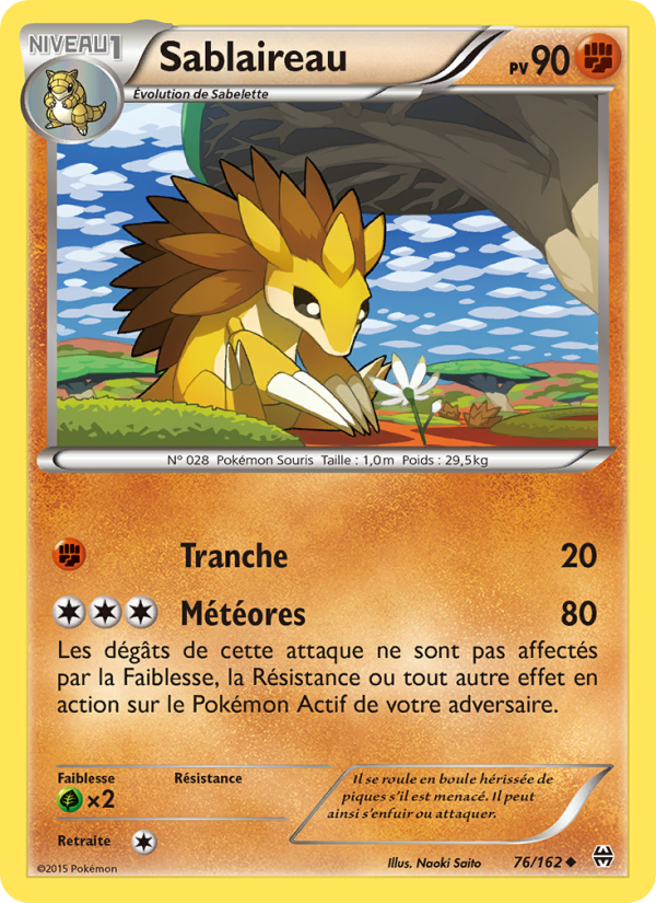 Sablaireau 76 — BREAKthrough (French Pokémon TCG card)