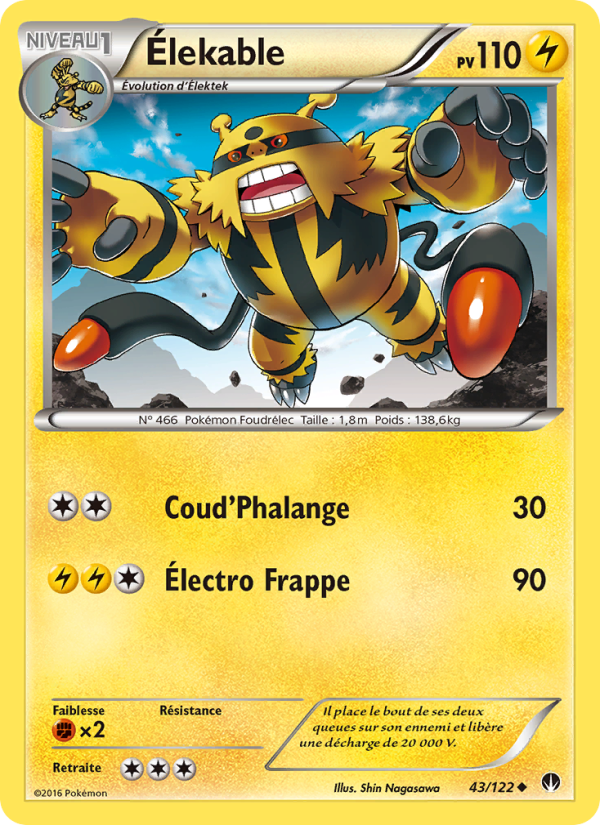 Élekable 43 — BREAKpoint (French Pokémon TCG card)