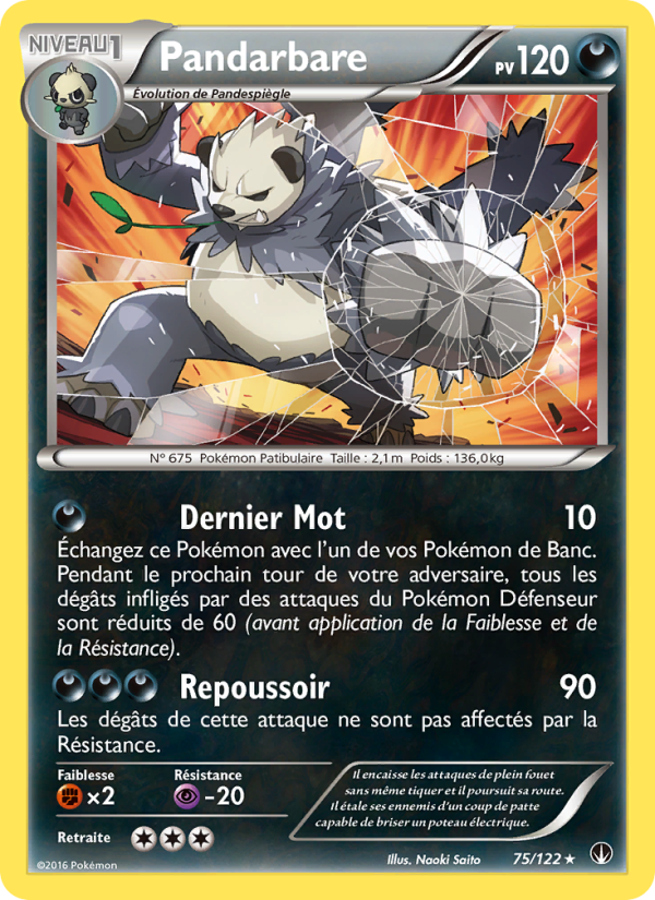 Pandarbare 75 — BREAKpoint (French Pokémon TCG card)