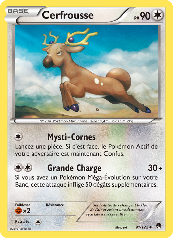 Cerfrousse 91 — BREAKpoint (French Pokémon TCG card)