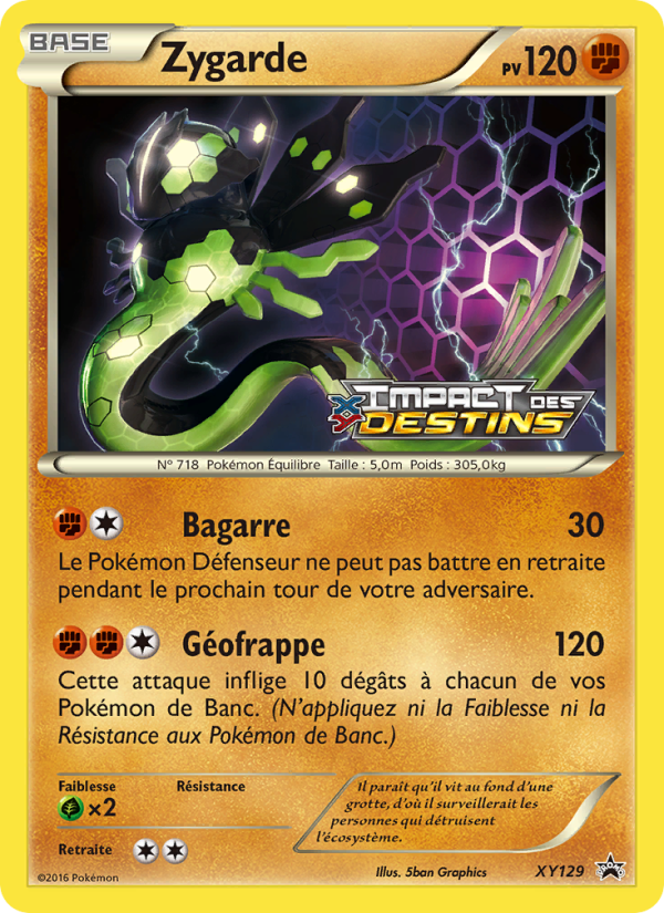 Zygarde XY129 — XY Promos (French Pokémon TCG card)