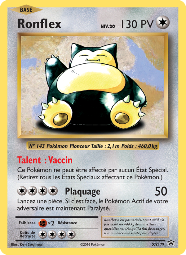 Ronflex XY179 — XY Promos (French Pokémon TCG card)