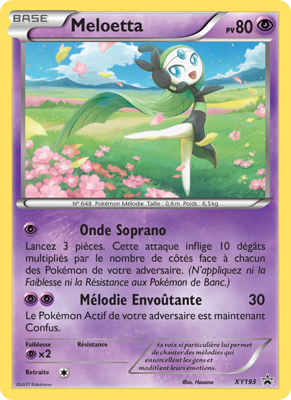 Meloetta XY193 — XY Promos (French Pokémon TCG card)