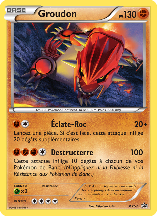 Groudon XY52 — XY Promos (French Pokémon TCG card)