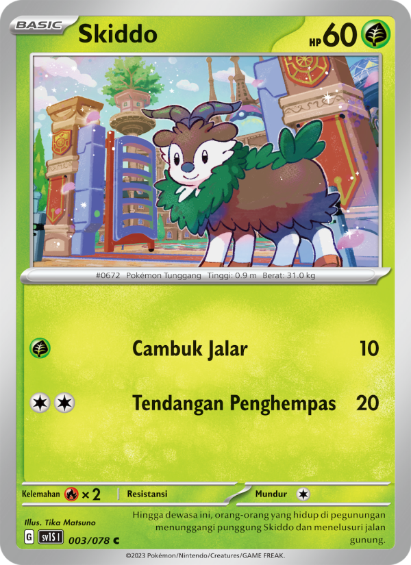 Skiddo 003 — Scarlet ex (Indonesian Pokémon TCG card)