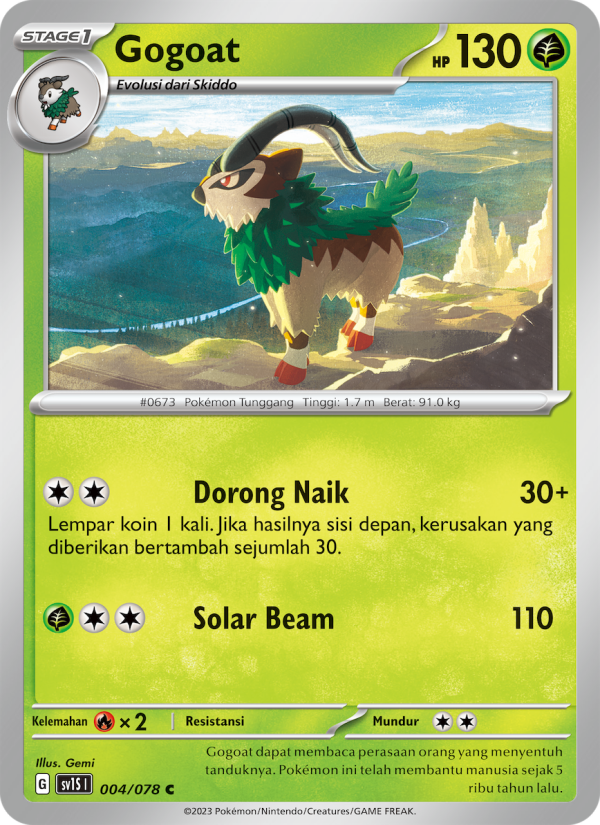 Gogoat 004 — Scarlet ex (Indonesian Pokémon TCG card)
