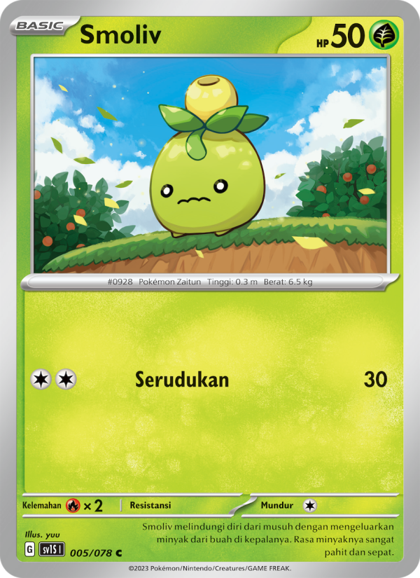Smoliv 005 — Scarlet ex (Indonesian Pokémon TCG card)