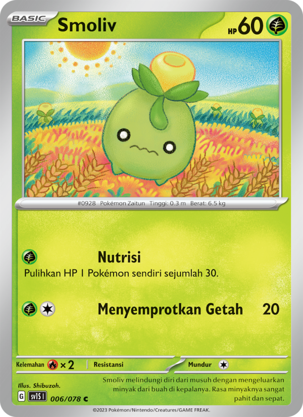 Smoliv 006 — Scarlet ex (Indonesian Pokémon TCG card)