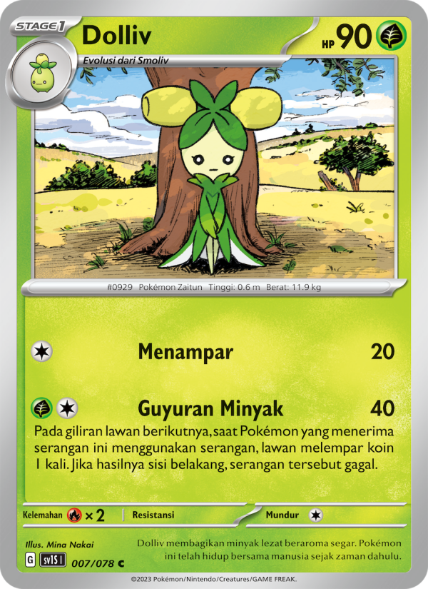 Dolliv 007 — Scarlet ex (Indonesian Pokémon TCG card)