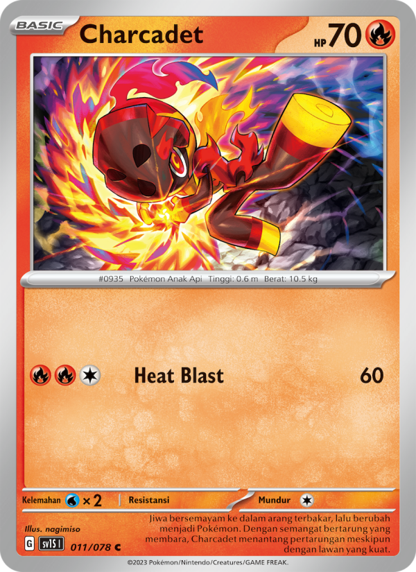 Charcadet 011 — Scarlet ex (Indonesian Pokémon TCG card)