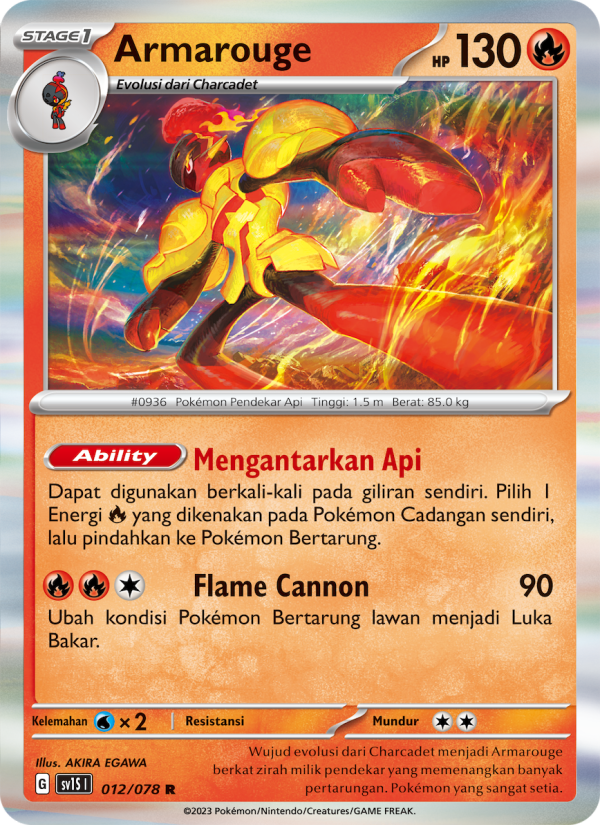 Armarouge 012 — Scarlet ex (Indonesian Pokémon TCG card)