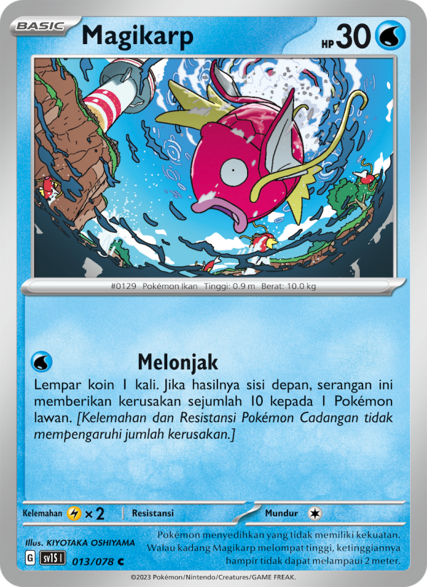 Magikarp 013 — Scarlet ex (Indonesian Pokémon TCG card)