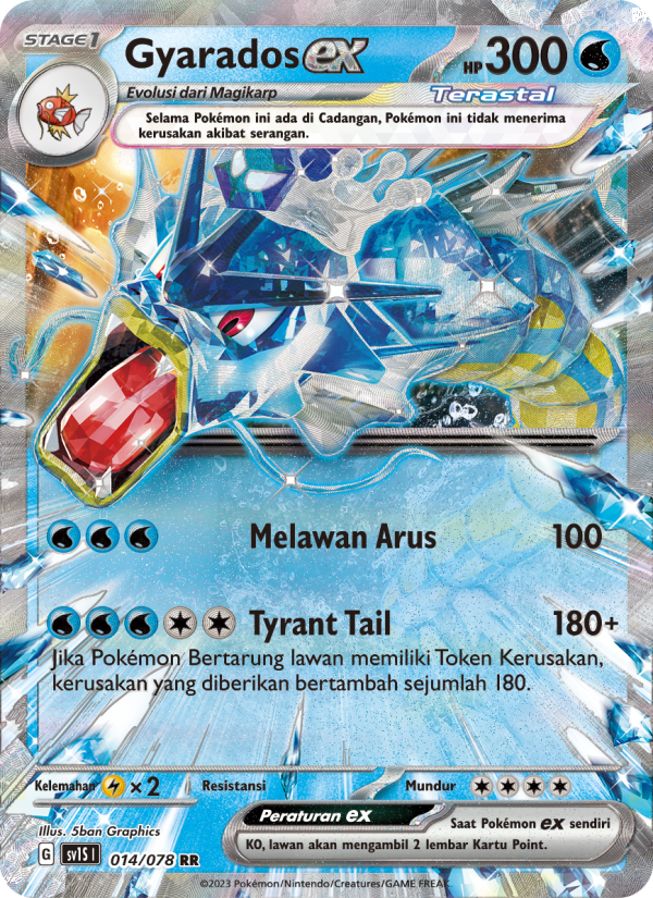 Gyarados ex 014 — Scarlet ex (Indonesian Pokémon TCG card)