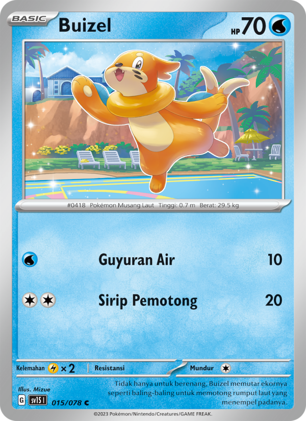 Buizel 015 — Scarlet ex (Indonesian Pokémon TCG card)