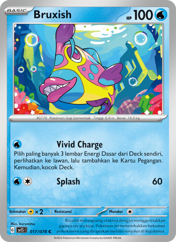 Bruxish 017 — Scarlet ex (Indonesian Pokémon TCG card)