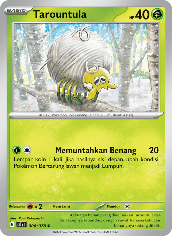 Tarountula 006 — Violet ex (Indonesian Pokémon TCG card)